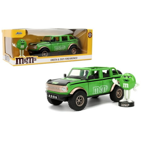 Jada Toys - Hollywood Rides - M&M'S 2021 Ford Bronco with Green M&M'S Metal Figure