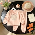 thumbnail image 4 of Afdoent Girls 2 Piece Outfit Soft Long Sleeve Top And Pants Two Piece Outfit For Toddler Kids Casual Wear Loungewear 3-4 Years, 4 of 4
