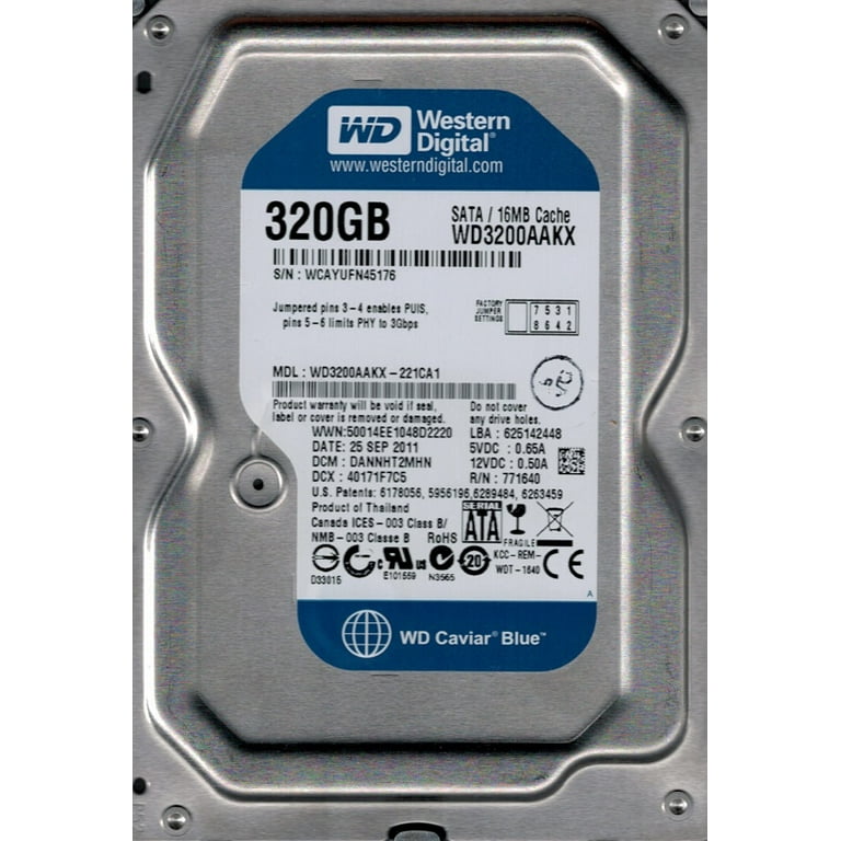 Western Digital WD3200AAKX-221CA1 320GB DCM: DANNHT2MHN