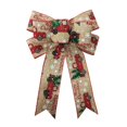 thumbnail image 3 of 2 piezas de lazos para árbol de Navidad, lazos para decoración de árbol de Navidad, manualidades para interiores y exteriores (gris + rojo), 3 of 5