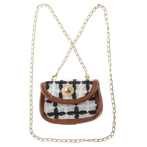 Raindrops Fashion Tote Bag Shoulder Bag Cow Pattern Bag Woman 20x12x6cm Brown