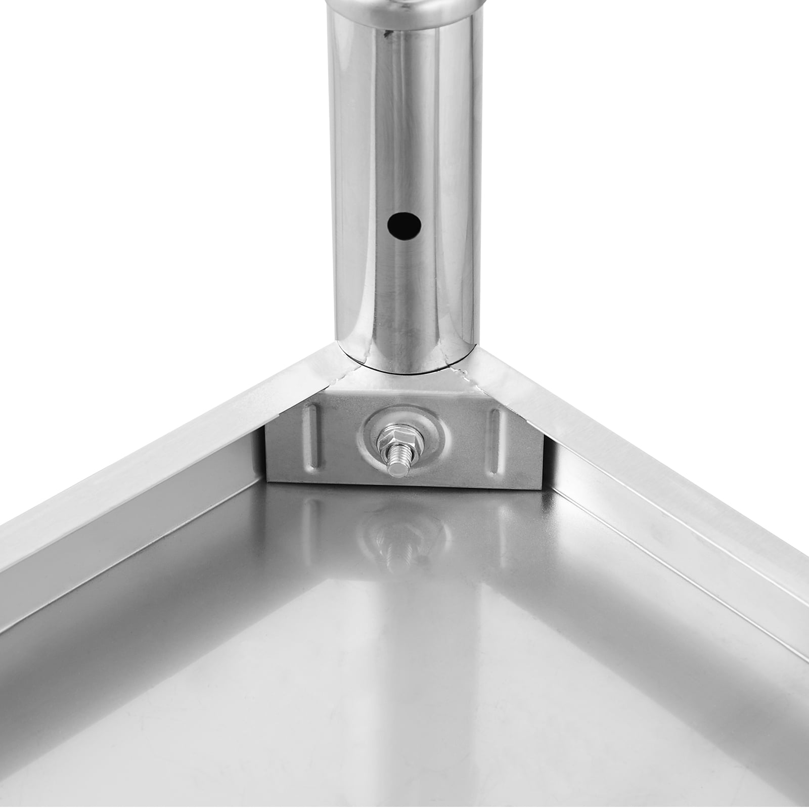Stainless Steel Work Table, 30 x 36 x 26 Inch Commercial Food Prep Worktable, 3-Sided Backsplash Heavy Duty Prep Worktable, Metal Work Table with Adjustable Height for Restaurant Home Hotel