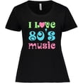 thumbnail image 3 of Inktastic I Love 80's Music Women's Plus Size T-Shirt, 3 of 5