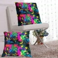 thumbnail image 3 of Home Throw Pillow Covers Colorful-Paint-Splatter Square Thick Throw Pillow Covers Fine Textured Couch Cushion Case for Sofa Home Decor Set of 2, 3 of 7