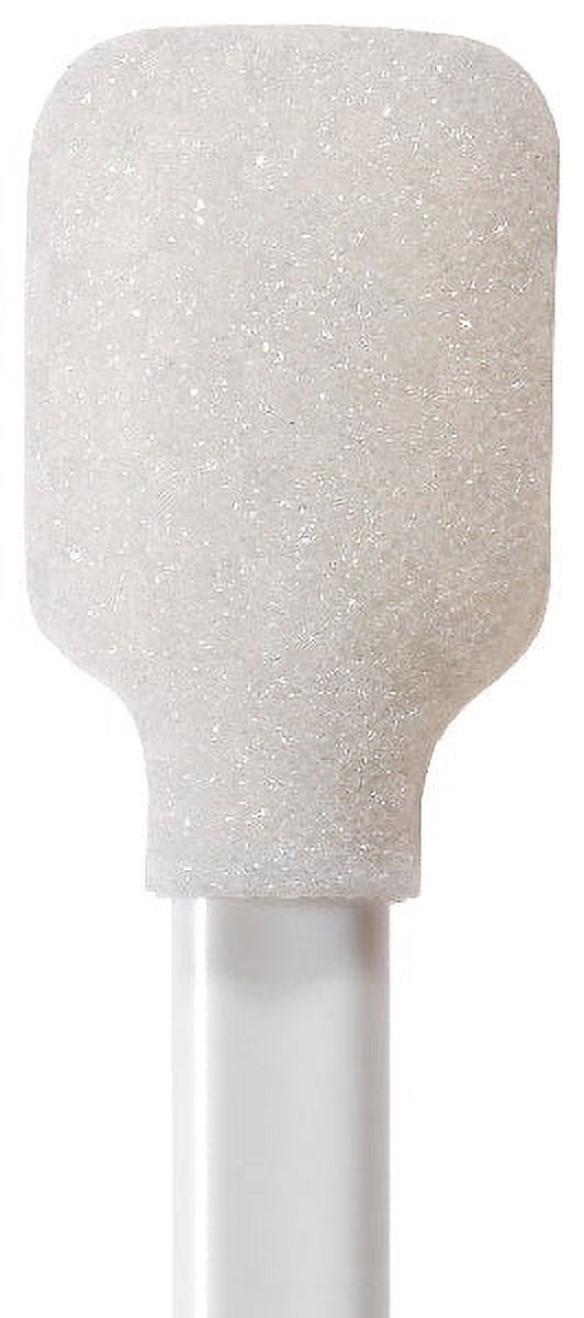 (Bag of 500 Swabs) 71-4500: 5.19” Overall Length Foam Swab with Wide Rectangular Foam Mitt and Polypropylene Handle