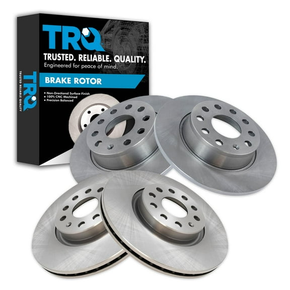 TRQ Brake Rotor Set Fits Select 2010-2018 Audi 2012-2020 Volkswagen
