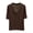 Coffee, variant on Women's Fashion 3/4 Sleeve V-Neck Solid Modal-Blend Top | Spring Summer Casual Shirt, Breathable & Comfortable