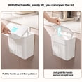 thumbnail image 6 of TERGAYEE Bathroom Trash Can with Lid Kitchen Garbage Cans New Wall Hanging with Lid Clamping Special Household Kitchen Hanging Sanitary Bucket Toilet Trash Cans, 6 of 6