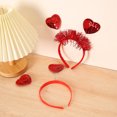 thumbnail image 4 of Aro para el pelo con forma de corazón y lentejuelas para el día de San Valentín, estilo europeo y americano, con forma de corazón de melocotón, 4 of 5