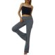 thumbnail image 4 of Txlixc Pantalones de yoga de color sólido para mujer, pantalones acampanados largos ajustados de cintura alta elástica para primavera otoño, ropa de mujer Txlixc  Estilo de ocio, 4 of 9