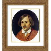 Alexander Ivanov 2x Matted 20x22 Gold Ornate Framed Art Print 'Nikolai Gogol'
