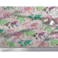 thumbnail image 2 of Soimoi Gray Cotton Duck Fabric Stamp & World Map Fabric Prints By Yard 56 Inch Wide, 2 of 3