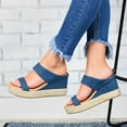 thumbnail image 4 of kpoplk Wedges For Women, Women's Open Toe Cork Platform Sandals Ankle Strap Casual Flatform Wedge Sandals Womens Wedges, 4 of 4
