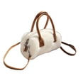 thumbnail image 1 of TISHITA Fuzzy Handbag Versatile Large Capacity Fashion for Travel Commuting Vacation white, 1 of 8