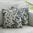 thumbnail image 3 of Shiartex Spring Navy Blue Easter Pillow Covers  Floral Leaf Butterfly Botanical Plants Print Decorative Throw Pillows Seasonal Pillow Cases Couch Bed Sofa Decor, 3 of 5