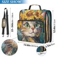 thumbnail image 3 of Circular Folder Package 13.6*3.5*12.4 Inches ,Binder Bag，Binder Organizer，Zipper Binder，3 Ring Binder ,Suitable for Work Cute Sunflower Cat, 3 of 8
