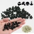 120pcs Black Crochet Eyes Bulk With Washers For Crochet Crafts Black