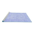thumbnail image 2 of Ahgly Company Machine Washable Indoor Square Oriental Blue Traditional Area Rugs, 4' Square, 2 of 4