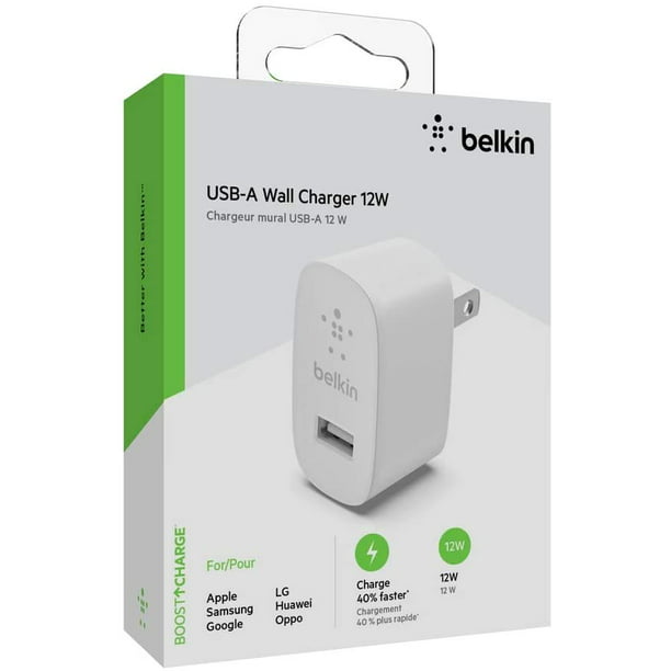 Ver weg Aubergine speelgoed 6-pack, Belkin USB Charger 12W (USB Wall Charger for iPhone, iPad, AirPods,  Samsung Galaxy, Google Pixel, More) iPhone Charger, Pixel Charger  (WCA002dq) - Walmart.com