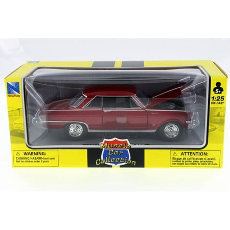 1964 Chevy - 1964 Chevy Nova, Red - New Ray 71823A - 1/25 Scale Diecast Model Toy Car