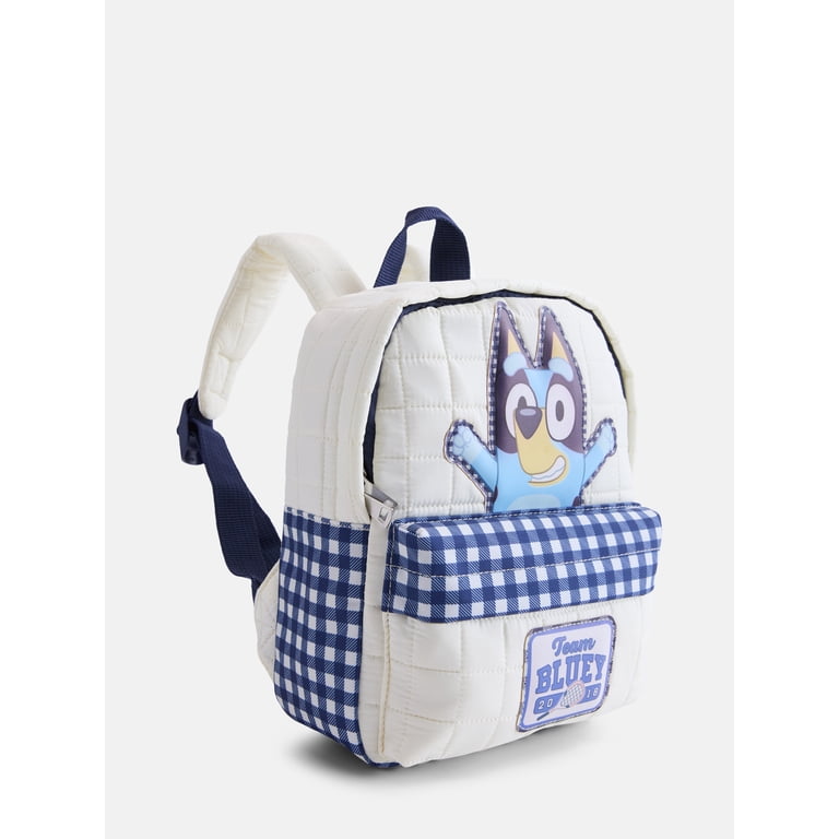 Mini Quilted Backpack, 10 inch, Blue photo 2