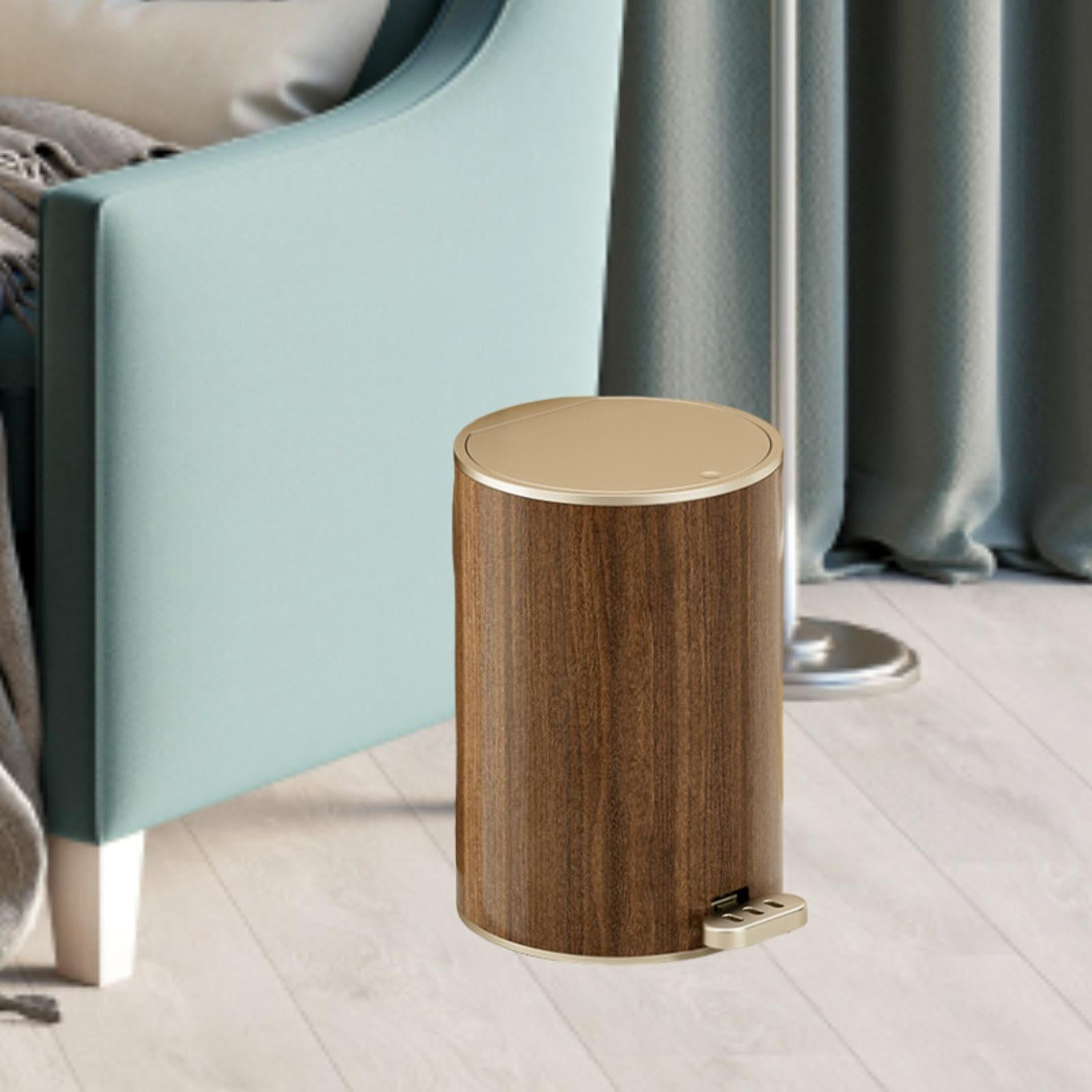 TISHITA Bathroom Trash Can with Lid Foot Pedal Garbage Bin Modern Wastebasket Kitchen Step Trash Can for Garage Entryway Office Study 12L