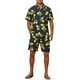thumbnail image 2 of Conjunto de Camisas Impresas INSPIRE CHIC de Verano para Hombre de Mangas Cortas, Atuendo Hawaiano en Bloque de Color, Azul Marino y Amarillo, 2 of 4