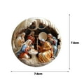 thumbnail image 6 of Jiaroswwei Christmas Nativity Decoration 3D Effect Print Acrylic Reusable Indoor Outdoor Xmas Tree Round Birth of Jesus Savior Hanging Ornament Pendant Festival Gift, 6 of 8