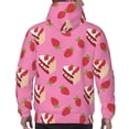 thumbnail image 7 of Naloa Strawberry Cake Men's Casual Hooded Collar Drawstring Hoodies Pullover Sweatshirts Casual Long Sleeve Shirts-4X-Large, 7 of 7