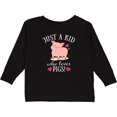thumbnail image 3 of Inktastic Just a Kid Who Loves Pigs Boys or Girls Long Sleeve Toddler T-Shirt, 3 of 5