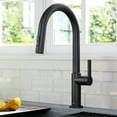 thumbnail image 2 of KRAUS Oletto Single Handle Pull Down Kitchen Faucet in Matte Black, 2 of 7