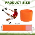 thumbnail image 2 of Uxcell 18Pcs Brazalete de Capitán de Fútbol Elástico para Equipos de Fútbol Juvenil y Adulto Naranja, 2 of 7