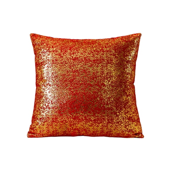 Pillow Cover Velvet Snowflake Hot Stamping: Festive Accent for Sofa Excludes Insert - Winter Design, Luxurious Feel for Holiday Settings, Adds Coziness to Living Rooms