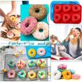 thumbnail image 5 of Paquete de 2 moldes de silicona para donas, 6 cavidades, moldes para pasteles antiadherentes resistentes al calor, ideales para pasteles, galletas, bagels, muffins, 5 of 5