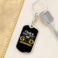 thumbnail image 6 of God Is My Father Stainless Steel or 18k Gold Premium Swivel Dog Tag Keychain, 6 of 10