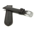 thumbnail image 2 of Extra Long (XL), 18mm Leather Watch Band Strap, Mat, Tone-on-Tone Stitching, Stainless Steel Buckle, 2 of 7
