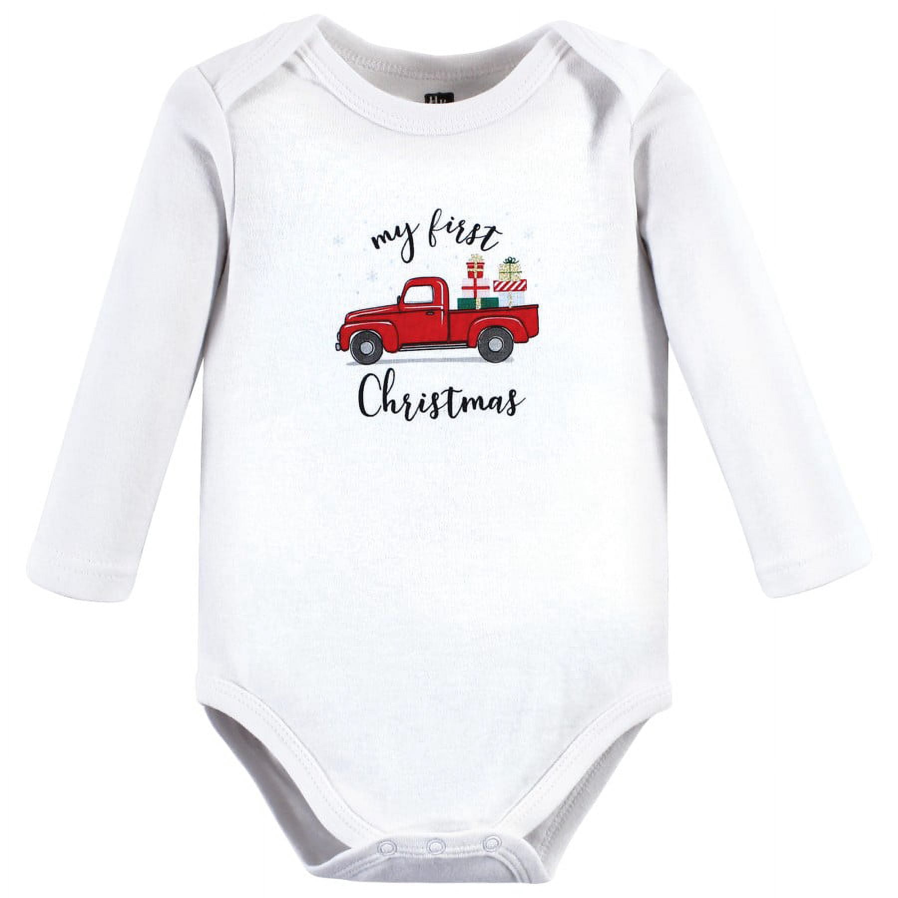 Hudson Baby Cotton Long-Sleeve Bodysuits, 3-Pack, Newborn- 24 Months