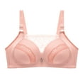 thumbnail image 2 of REORIAFEE Wireless Everyday Bras Lace Trim Everyday Bras for Older People Bras Scoop Neck Comfy Corset Bra Adjustable Straps Comfortable Breathable Brassiere Anti-Sagging Bra, 2 of 4
