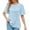 Sky Blue, variant on adviicd Going Out Tops for Women Women's Short Sleeve T Shirt Crew Neck Slim Crop Top Party Club Tees Hot Pink,XXL
