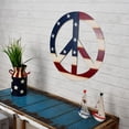 thumbnail image 4 of Patriotic American Flag Metal Peace Sign, Decorative Metal Hanging Peace Sign Wall Decor Star And Stripes Peace Sign Wall Art for Home Door Wall (16 inch , Red White Blue), 4 of 7