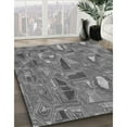 thumbnail image 3 of Ahgly Company Machine Washable Indoor Square Transitional Grey Gray Area Rugs, 6' Square, 3 of 7