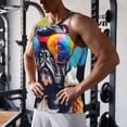 thumbnail image 5 of Yiaed Rainbow Bulldog Sunglasses Print Mens Compression Shirt Slimming Body Shaper Vest Workout Tank Tops Abs Abdomen Undershirts-Small, 5 of 7