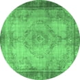 thumbnail image 1 of Ahgly Company Indoor Round Persian Emerald Green Traditional Area Rugs, 7' Round, 1 of 4
