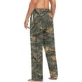thumbnail image 5 of HPINK-T Green Camo Men's Pajama Pants Soft Comfy Sleep Lounge Pants Pjs Bottoms with Pockets, 5 of 7