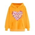thumbnail image 2 of Trendy Clothes Womens Fashion Ndbuld Women's Print Winter Hoodie Pullover Tops Long Sleeved Comfortable Sweatshirt Up to 35% off,Yellow,L, 2 of 5
