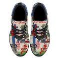 thumbnail image 2 of Memorial Day Remember Soldiers Always Remember Our Heroes Veteran Shoes Sneakers Black Size 4, 2 of 7