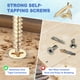 thumbnail image 5 of Uxcell 100Pcs ST4 x 10mm Tornillos autorroscantes con cabeza plana para metal, negro, 5 of 6