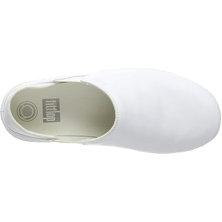 Women's Fit Flop Superloafer Leather Loafers Shoes in White