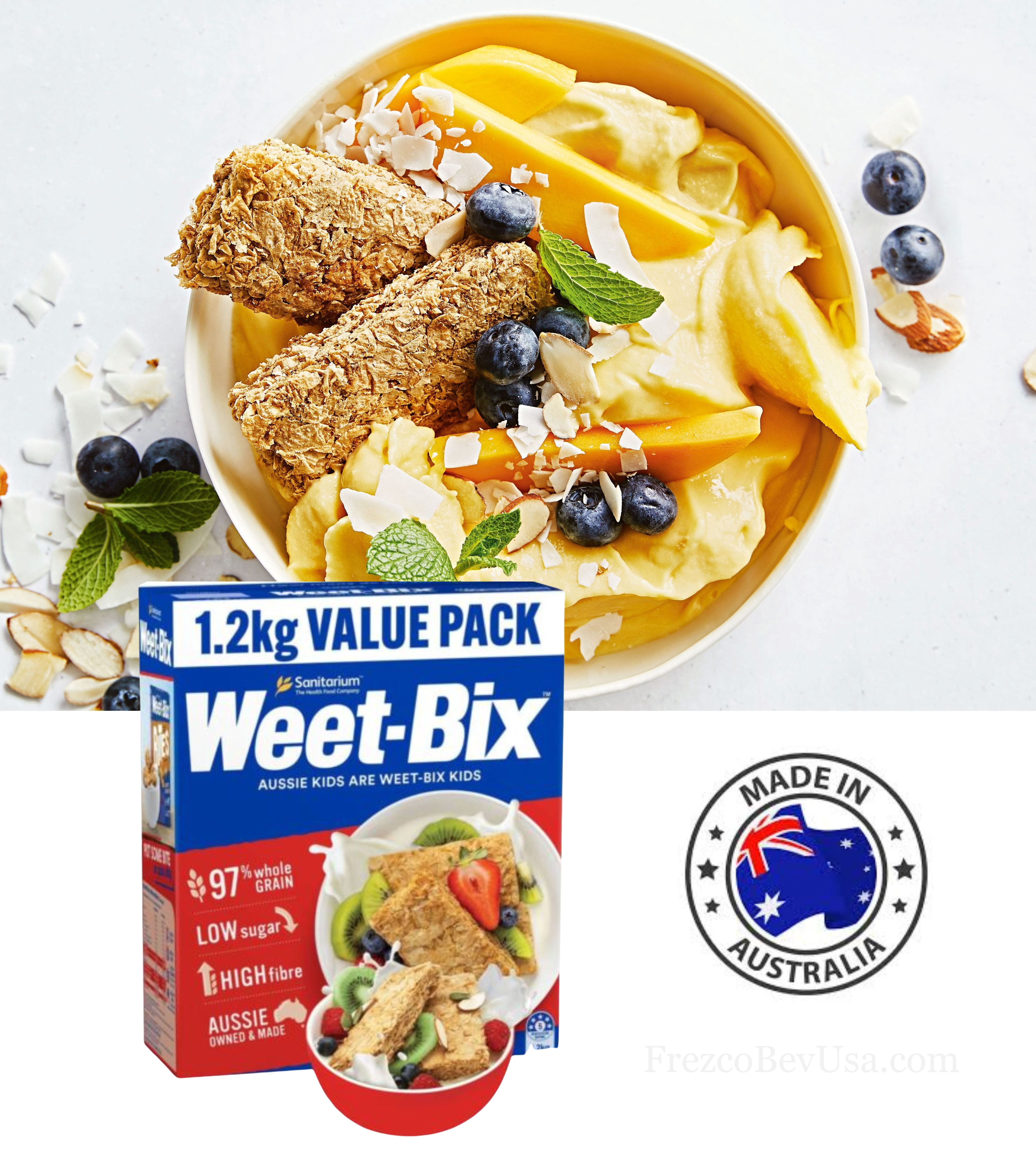 Weet-Bix™ by Sanitarium Australia (Value Pack Of 2 x 1.2kg EA) A Whole-grain Wheat Breakfast Cereal ...