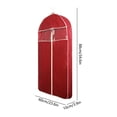 thumbnail image 3 of Xecvkr Garment Hanging Storage Bag Non Woven Closet Organizer Foldable Suit Dress Jacket Protective Cover Clear Window Dustproof for Travel and Wardrobe 1 Pack Red, 3 of 6
